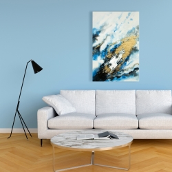 Toile 24 x 36 - Marbre bleu et doré