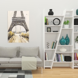 Canvas 24 x 36 - Eiffel tower with flying birds