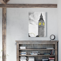 Canvas 24 x 36 - Outline of big ben in london