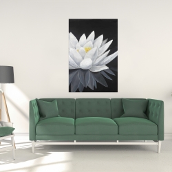 Canvas 24 x 36 - Lotus flower with reflection