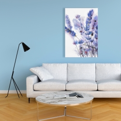 Toile 24 x 36 - Fleurs de lavande à l'aquarelle