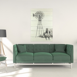 Canvas 24 x 36 - Vintage old texas windmill