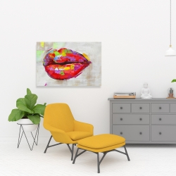 Canvas 24 x 36 - Colorful lips