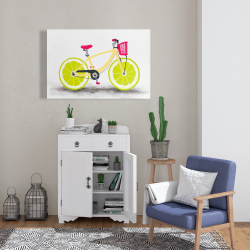 Canvas 24 x 36 - Lime wheel bike