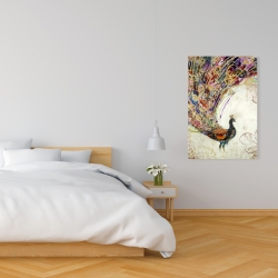 Canvas 24 x 36 - Peacock with gold feathers