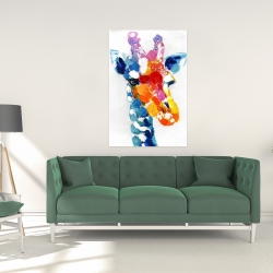 Canvas 24 x 36 - Color spotted abstract giraffe