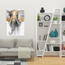 Toile 24 x 36 - éléphant doré