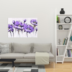 Toile 24 x 36 - Fleurs mauves abstraites