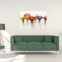 Canvas 24 x 36 - Multiple colorful abstract flowers