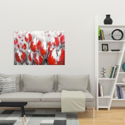 Canvas 24 x 36 - Abstract red tulips