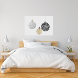 Canvas 24 x 36 - Three christmas balls