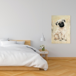 Toile 24 x 36 - Petit chien pug
