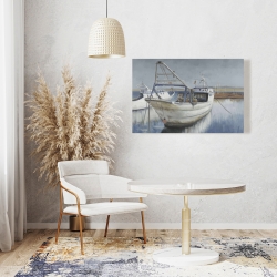 Toile 24 x 36 - Bateau de pêche bleu