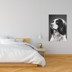 Canvas 24 x 36 - English springer spaniel dog