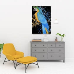 Canvas 24 x 36 - Blue macaw parrot