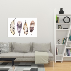 Canvas 24 x 36 - Purple feather set