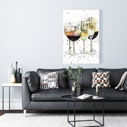 Canvas 24 x 36 - Beautiful wine glasses