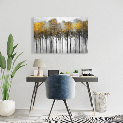 Toile 24 x 36 - Forêt abstraite jaune