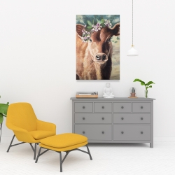 Canvas 24 x 36 - Cute jersey cow