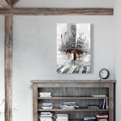 Canvas 24 x 36 - Greyish flatiron building
