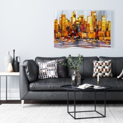 Canvas 24 x 36 - Orange buildings