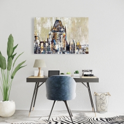 Toile 24 x 36 - Château frontenac abstrait