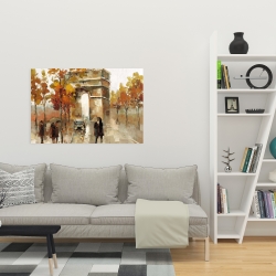 Canvas 24 x 36 - Arc de triomphe in autumn