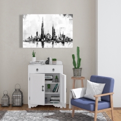 Toile 24 x 36 - Ville abtraite monochrome