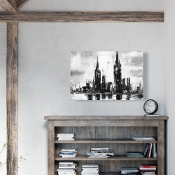 Toile 24 x 36 - Paysage urbain monochrome