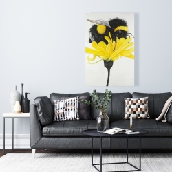 Canvas 24 x 36 - Bumblebee on a dandelion