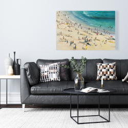 Canvas 24 x 36 - Summer crowd at the beach