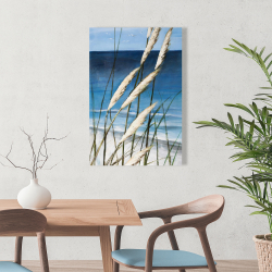 Canvas 24 x 36 - Wild herbs in the wind on at the beach