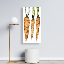 Canvas 24 x 48 - Watercolor carrots
