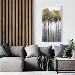 Toile 24 x 48 - Forêt abstraite jaune