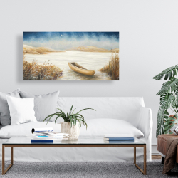 Canvas 24 x 48 - Boat in the middle of a swamp