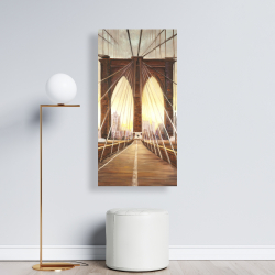 Canvas 24 x 48 - Sunset on the brooklyn bridge