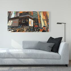 Canvas 24 x 48 - Illuminated new york city street
