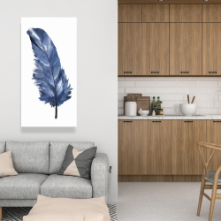 Canvas 24 x 48 - Blue feather
