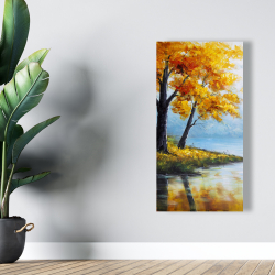 Canvas 24 x 48 - Trees by the lake