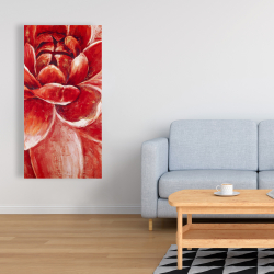 Canvas 24 x 48 - Red chrysanthemum