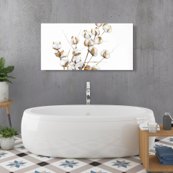 Canvas 24 x 48 - A branch of cotton flowers