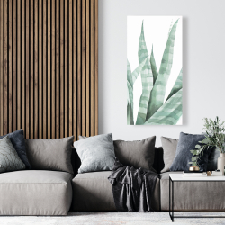 Canvas 24 x 48 - Watercolor striped desert plant