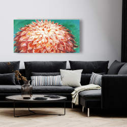 Canvas 24 x 48 - Abstract dahlia flower