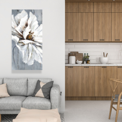 Canvas 24 x 48 - Flower on wood