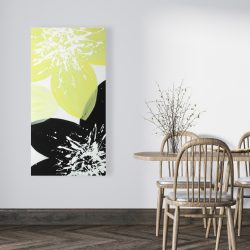 Canvas 24 x 48 - Yellow flowers with white center