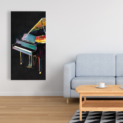 Canvas 24 x 48 - Colorful realistic piano