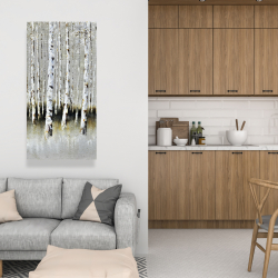 Canvas 24 x 48 - Winter forest landscape