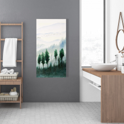 Toile 24 x 48 - Paysage à l'aquarelle