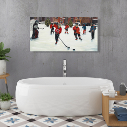 Toile 24 x 48 - Jeunes joueurs de hockey