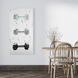 Toile 24 x 48 - Haltères